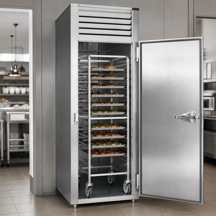 Product image #3 for Traulsen Spec-Line R Series Roll-Thru Heated Cabinet, 1 Section, Full-Height Solid Doors, 66" Rack Capacity
