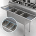 Thumbnail image #3 for Sapphire Manufacturing 120-Inch 3-Compartment Stainless Steel Sink with Dual Drainboards