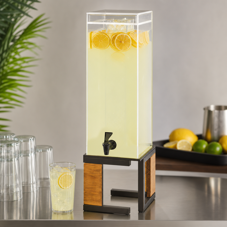Product image #3 for Sierra 3-Gallon Square Ice Beverage Dispenser with Chamber and Drip Tray
