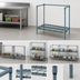 Thumbnail image #3 for Quantum Modular Wire Dunnage Rack with 1 Shelf, 30 x 24 x 34 Inches, Gray Epoxy Antimicrobial Finish