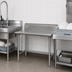 Thumbnail image #3 for BlendPort® Straight Clean Dishtable, 24-Inch, 10-Inch Backsplash, 304 Stainless Steel