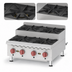 Thumbnail image #3 for Omcan USA Countertop Natural Gas Commercial Hot Plate with 2 Open Burners and 2 Step-Up Burners, 26.7 Inches Wide