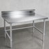 Thumbnail image #3 for John Boos Stallion 84-Inch x 30-Inch Stainless Steel Work Table with 5-Inch Backsplash, Safety Edge, and Galvanized Base