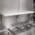 Thumbnail image #3 for 77-3/4-Inch Stainless Steel Carving Station Shelf with Removable White Poly Cutting Board for 5-Well Hot and Cold Food Units