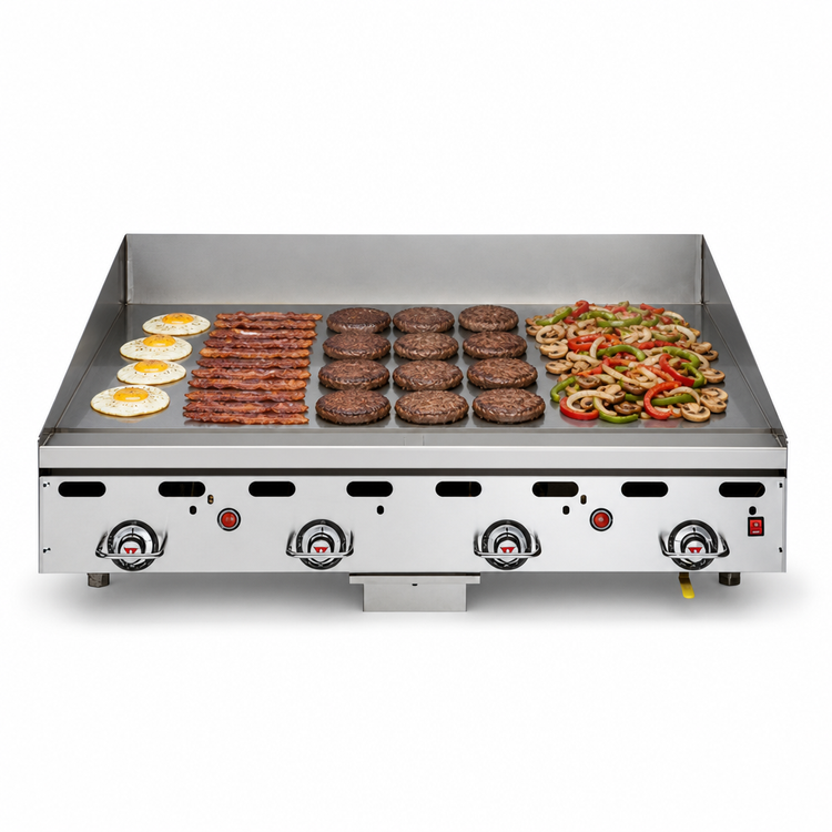 Product image #4 for Vulcan 924RX-30 Heavy Duty Deep Countertop Gas Griddle, 24 x 30 Inch Cooking Surface, 1 Inch Polished Steel Plate