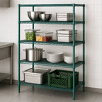 Thumbnail image #4 for Metro Super Erecta N546K3 Stationary Starter Wire Shelving Unit, 42"W x 24"D x 63"H, 4 Shelves, Green