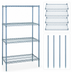 Thumbnail image #3 for Quantum 60-Inch Wide x 12-Inch Deep x 54-Inch High Gray Epoxy Antimicrobial Stationary Wire Shelving Starter Kit