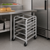 Thumbnail image #3 for Channel Manufacturing Half-Height Stainless Steel Side-Load Bun Pan Rack with Casters, 7-Pan Capacity