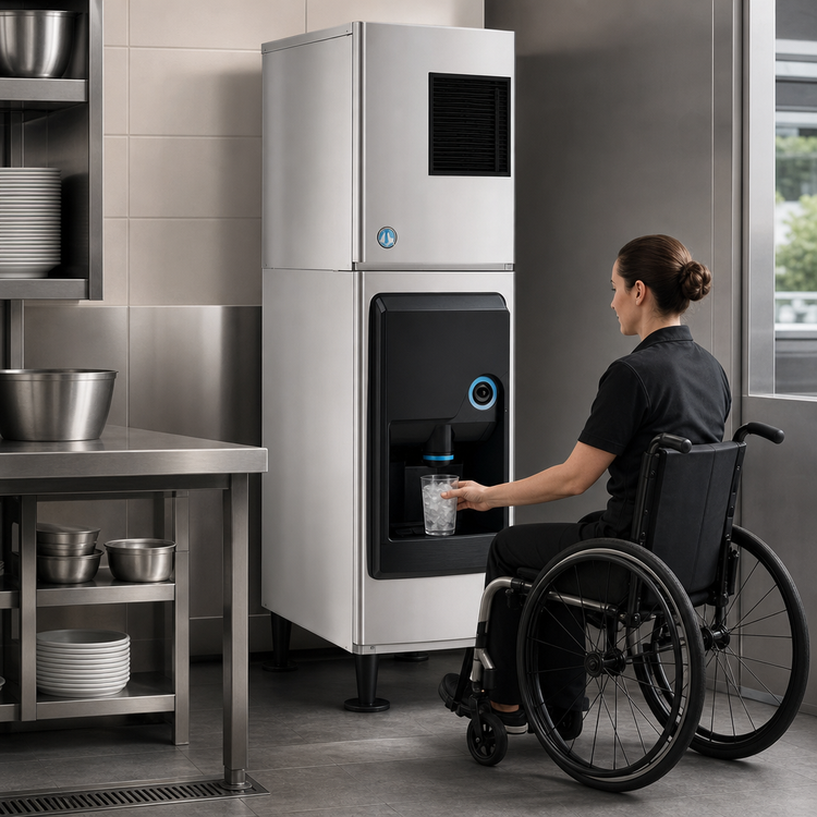Product image #3 for Hoshizaki DB-130H Sanitary Cube Ice Dispenser, 22-Inch Floor Model, 130-lb Built-In Storage Capacity