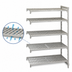 Thumbnail image #4 for Cambro Camshelving Premium 5-Tier Vented Add-On Polymer Shelving Unit, 18 x 24 x 64 Inches, Speckled Gray
