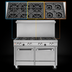 Thumbnail image #3 for Southbend Ultimate 48-Inch Natural Gas Commercial Restaurant Range with 7 Open Burners, Standard Oven, Cabinet Base, and Wavy Grates