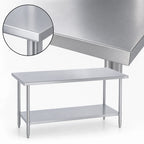 Thumbnail image #3 for Duke Manufacturing 316S-3048 Stainless Steel Work Table, 48 x 30 x 36 Inches, 16-Gauge 300 Series Top, Undershelf, No Backsplash