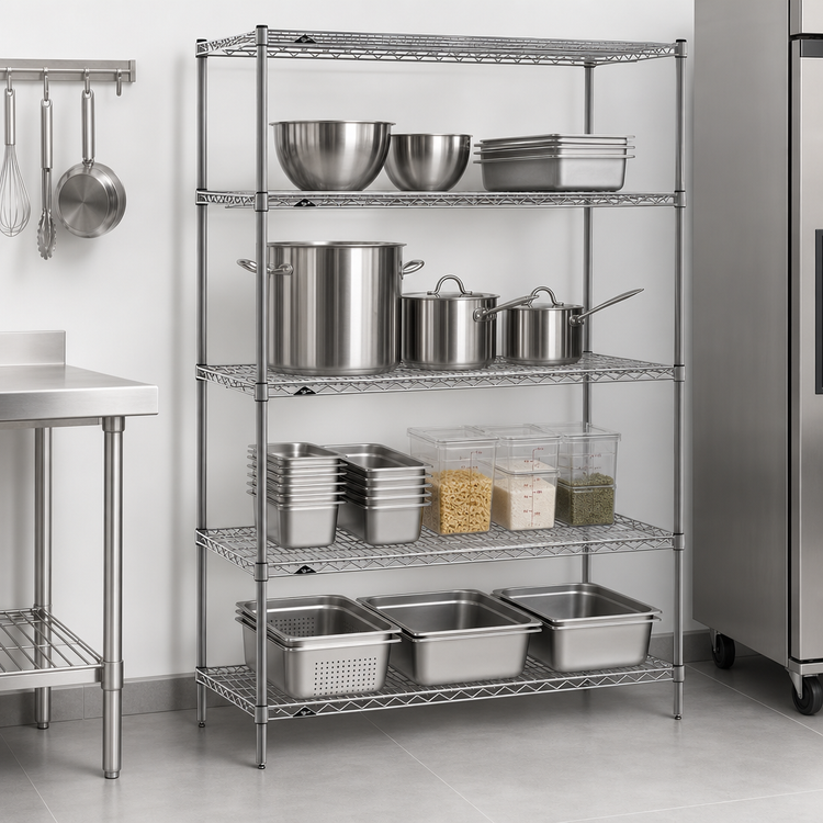 Product image #3 for Metro Super Erecta 36"W x 21"D x 63"H Stationary Wire Shelving Starter Unit with 4 Shelves