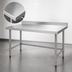 Thumbnail image #2 for Steel Works Stainless 48 x 30-Inch Open Base Work Table with 18-Gauge 304 Stainless Steel Top and 2-Inch Rear Upturn