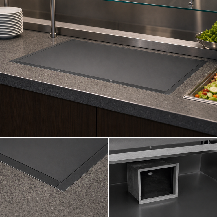 Product image #3 for Hatco CSBFX-24-F Built-In Flush Top Remote Cold Shelf, 24 Inch, Hardcoat Aluminum