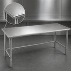 Thumbnail image #3 for Eagle Group Spec-Master T2484STE 84-Inch Stainless Steel Work Table, Open Base, Rolled Edges, 14/300 Series Top