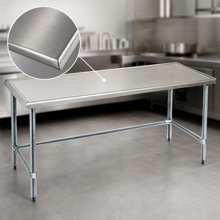 Product image #3 for Spec-Master Marine Series 84-Inch W x 24-Inch D Stainless Steel Top Work Table with Galvanized Base