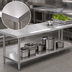 Thumbnail image #3 for Spec-Master Marine Series Stainless Steel Work Table with Box Marine Edge and Adjustable Undershelf, 144 x 36 Inches