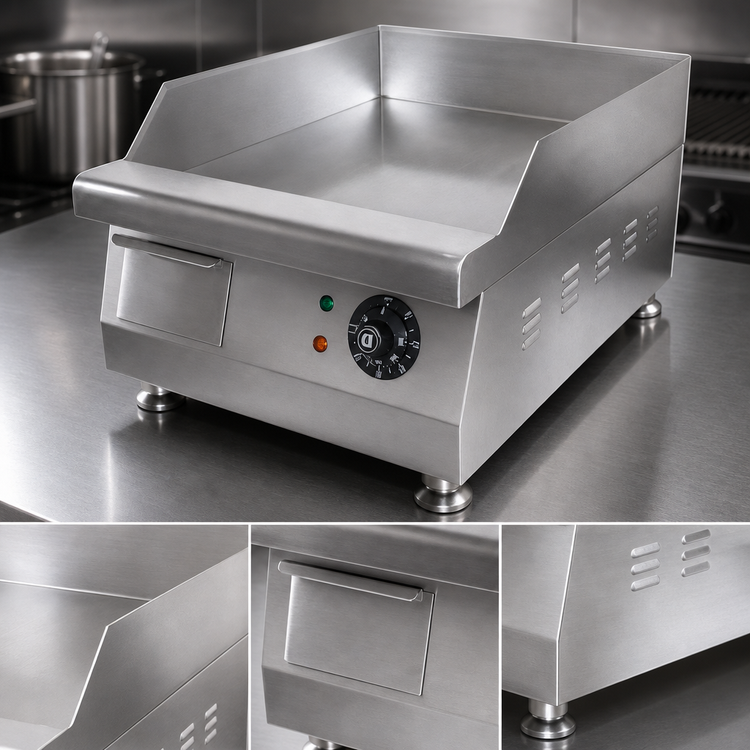Product image #3 for Uniworld Economy 16-Inch Countertop Electric Griddle with Built-In Drip Pan