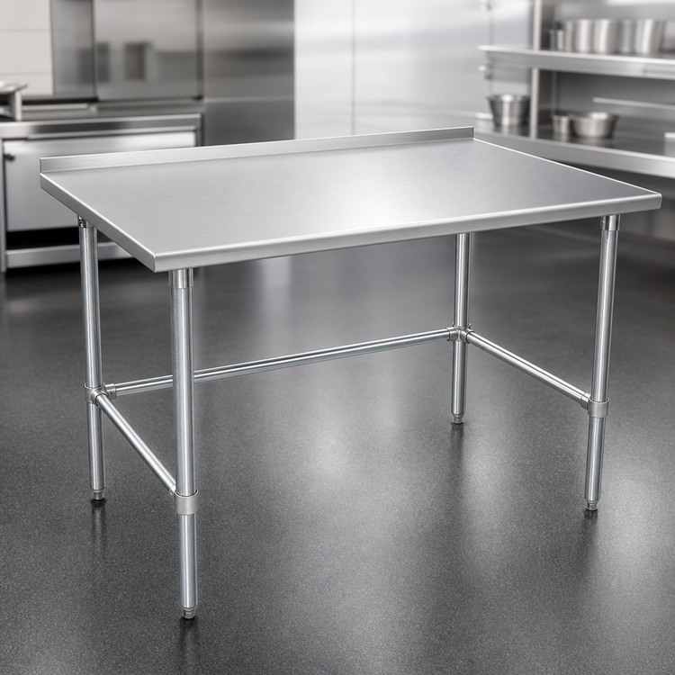 Product image #3 for John Boos Stallion 14-Gauge Stainless Steel Work Table with 1-1/2-Inch Rear Up-Turn and Safety Edge Front, 84 x 36 Inches