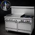 Thumbnail image #3 for Garland GFE Starfire Pro 60-Inch Gas Restaurant Range with 4 Open Burners, 36-Inch Griddle and 2 Standard Ovens