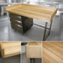 Thumbnail image #3 for Advance Tabco Bakers' Top Wood Work Table with Left 3-Drawer Section, Rear and Side Splash, 48 x 36 Inches