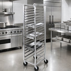 Thumbnail image #3 for Channel Manufacturing SSPR-5E Stainless Steel End-Load Steam Table Pan Rack, 12 x 20-Inch, 11-Pan Capacity