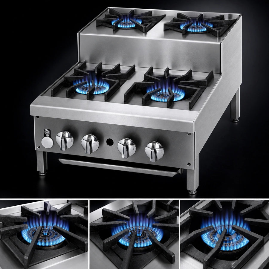 5 Open Burners