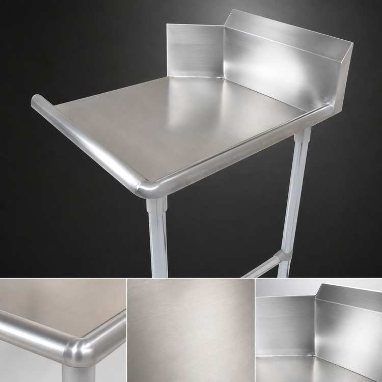 Product image #3 for John Boos Pro-Bowl Straight Clean Dishtable, 60 Inch x 30 Inch, 16 Gauge 300 Series Stainless Steel