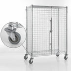 Thumbnail image #6 for Metro Super Erecta SEC53EC Mobile Chrome-Plated Wire Security Cage, 40-3/4"W x 27-1/4"D x 68-1/2"H, No Intermediate Shelves