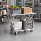 Thumbnail image #3 for Channel Manufacturing STKG400 Galvanized Solid-Bottom Stocking/Marking Truck, 20 x 46 x 34 in., Polished Deck, 5-Inch Swivel Casters