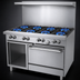 Thumbnail image #3 for US Range U-Series 48-Inch Gas Restaurant Range with 8 Open Burners, Standard Oven, and Storage Base