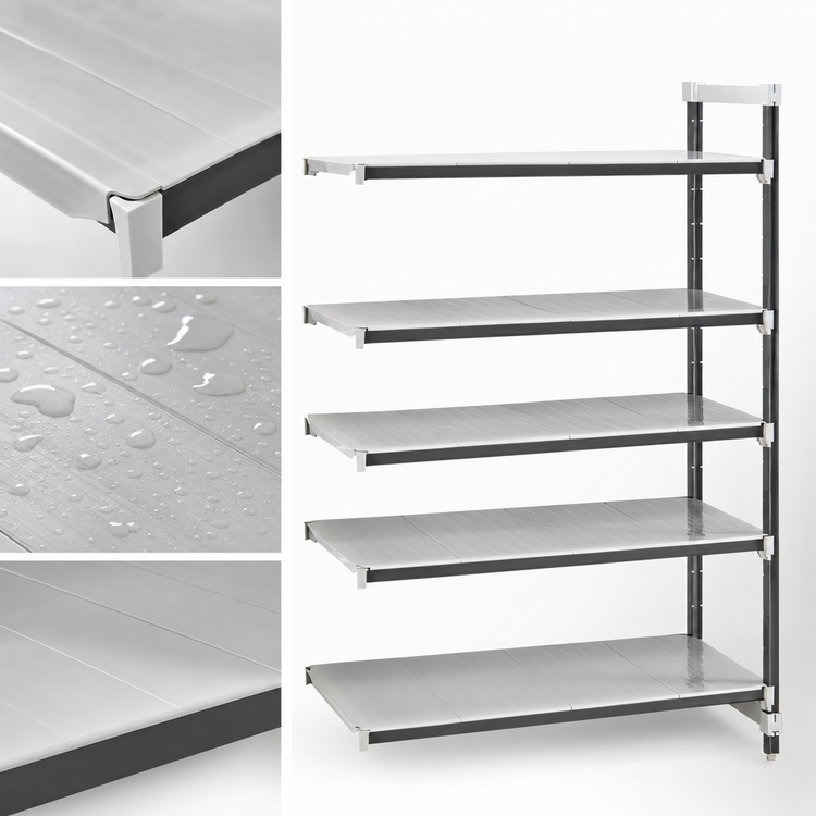 Product image #3 for Camshelving Elements XTRA 21-Inch W x 30-Inch L x 84-Inch H 5-Tier Solid Stationary Add-On Shelving Unit