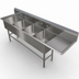 Thumbnail image #3 for John Boos Pro-Bowl 4-Compartment Sink with 36-Inch Right Drainboard, 14-Gauge Stainless Steel