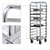 Thumbnail image #3 for New Age Lifetime Series Heavy-Duty Wide-Angle Aluminum Bun Pan Rack, 12-Slide, 73-Inch High
