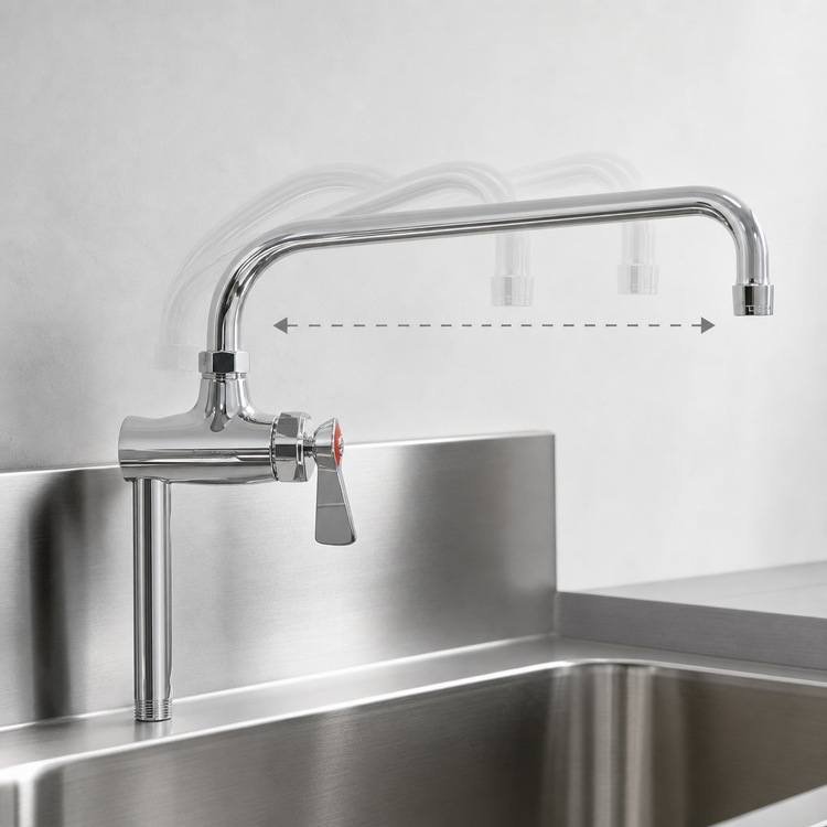 Product image #3 for Fisher Add-On Faucet with 12-Inch Swing Spout and 1/2-Inch Riser