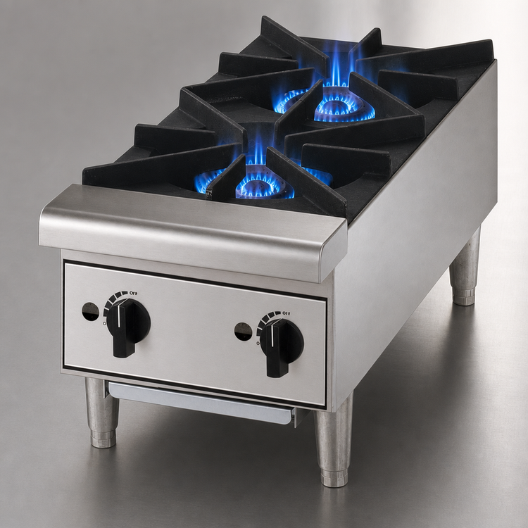 Product image #3 for Toastmaster TMHP2 12-Inch Wide 2-Burner Countertop Gas Hot Plate
