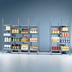 Thumbnail image #3 for MetroMax i qwikTRAK Double Deep High-Density Storage System Stationary End Unit Kit, 74-Inch Polymer Posts