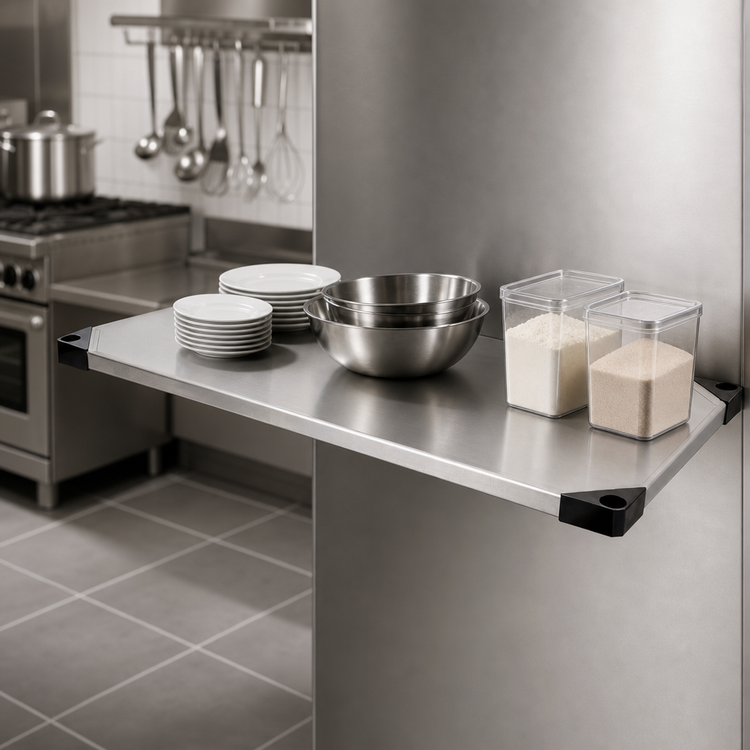 Product image #3 for Solid Stainless Steel Commercial Shelf, 72 x 24 in., 450 lb Capacity