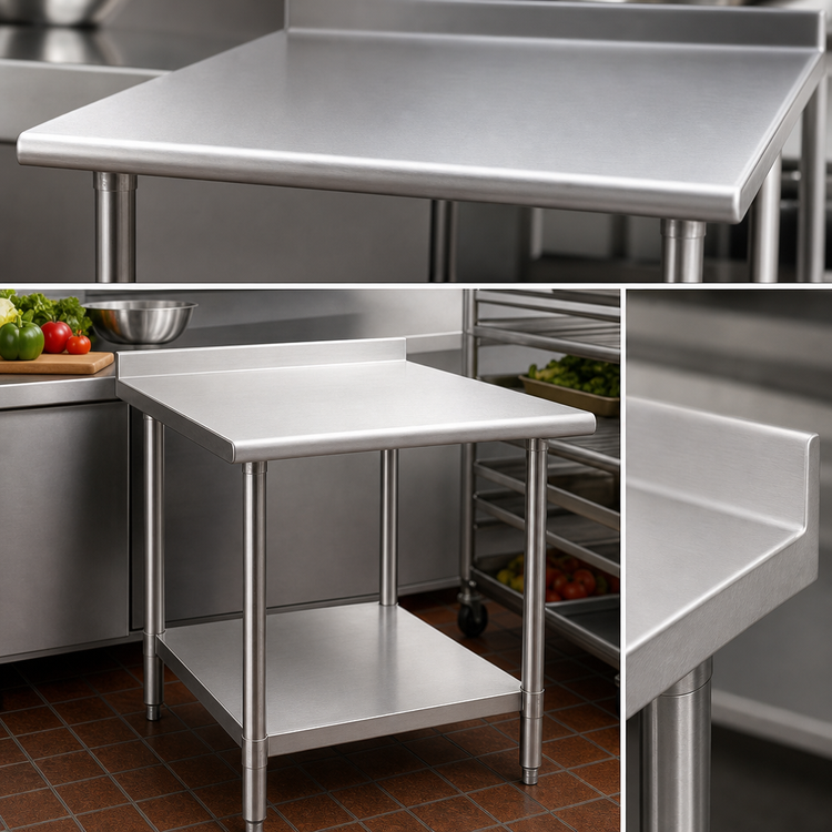 Product image #3 for Eagle Group BlendPort FL Series Stainless Steel Work Table with 1-1/2 Inch Rear Upturn, 30 x 24 Inch