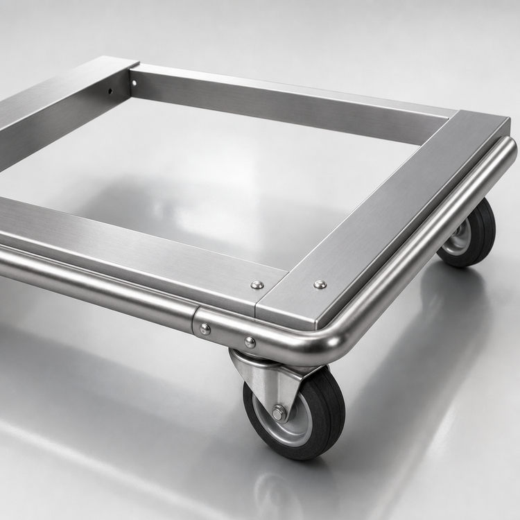 Product image #3 for Metro 30"W x 24"D Made-to-Order Stainless Steel Truck Dolly Frame with Wraparound Bumper