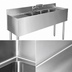 Thumbnail image #3 for Choice 48-Inch Three-Compartment Stainless Steel Underbar Sink Unit, 19-Inch Deep, Right Drainboard