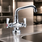 Thumbnail image #3 for Krowne Royal Series 16-306L Double Pantry Faucet, Single-Hole Deck Mount, 6-Inch Swing Spout, Polished Chrome, Low-Lead
