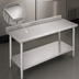 Thumbnail image #3 for John Boos Stallion Economy Stainless Steel Work Table, 84 x 24 Inches, 5-Inch Backsplash