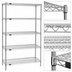 Thumbnail image #3 for Eagle Redipak 5-Tier Wire Shelving Unit, 48 x 24 x 74 Inches, Zinc Finish