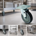 Thumbnail image #4 for Winco Universal 5-Inch Polyurethane Plate Caster Set, 220 lb Capacity, 2 Casters per Set