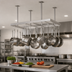 Thumbnail image #3 for John Boos Square Ceiling-Mounted Stainless Steel Pot Rack with 27 Double Hooks