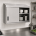 Thumbnail image #3 for Advance Tabco Wall-Mounted Stainless Steel Enclosed Cabinet with 2 Sliding Doors and Intermediate Shelf, 36 x 15 Inches
