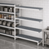 Thumbnail image #3 for Fermostock 4-Tier Polymer Shelving Unit Expansion Kit, 26W x 18D x 71H, Gray