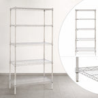 Thumbnail image #3 for Metro Super Erecta 5N357C Stationary Starter Wire Shelving Unit, 48"W x 18"D x 74"H, 5-Shelf Chrome